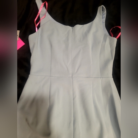 Betsey Johnson Scuba Crepe Sleeveless Midi Dress - Blue Grey - NWT 4 - Picture 11 of 15